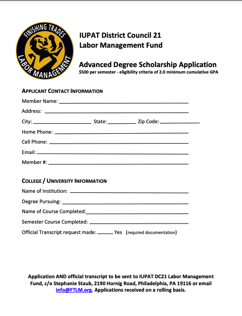 Scholarship Application